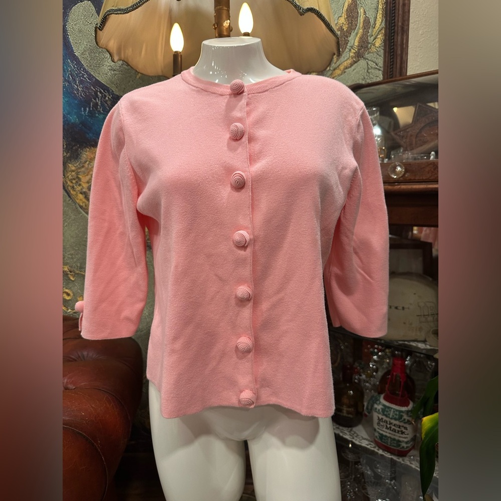 EUC DESIGNERS ORIGINALS Stylish Pink Button-Up Sweater cardigan